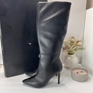 INC International Concepts Rajelp Knee High Boot Black Women 10M NWB